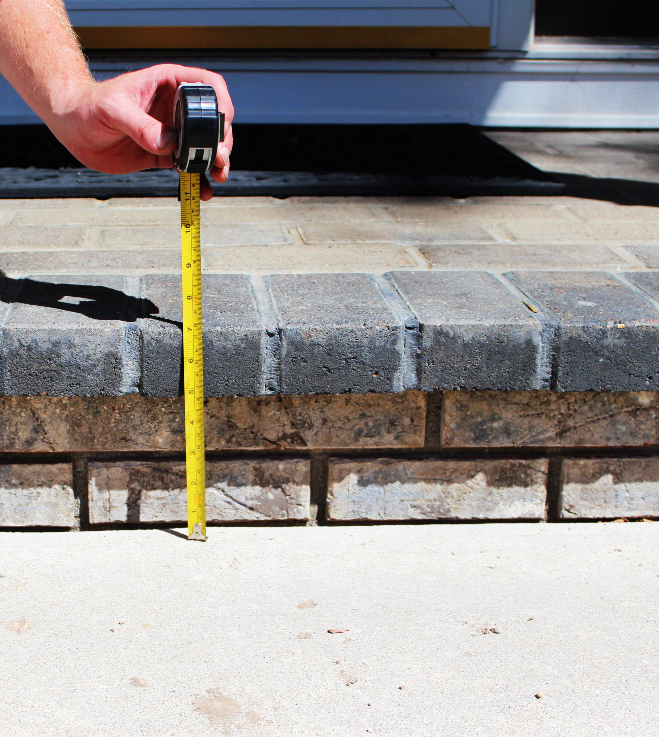 After concrete steps leveling project